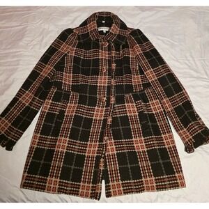 VTG Steve Madden Wool Blend Lined Pea Coat Womens XL Button Up